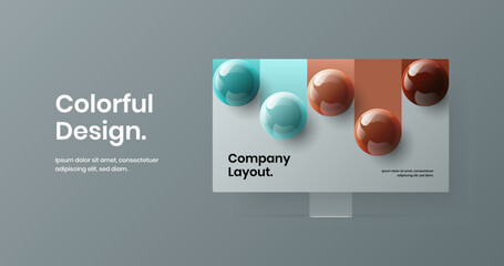 Wall Mural - vivid site design vector illustration. modern display mockup web project template.