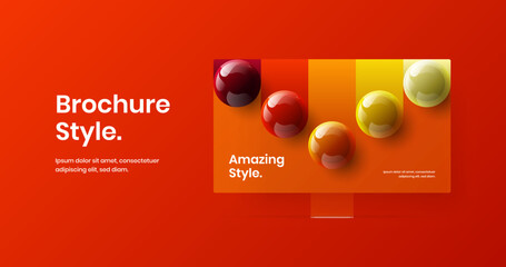 Canvas Print - colorful computer display mockup site screen template. unique presentation vector design illustratio