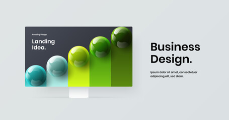 Wall Mural - modern computer display mockup banner layout. isolated website screen vector design template.