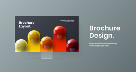 Wall Mural - amazing banner design vector template. vivid computer display mockup presentation concept.