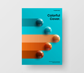 Wall Mural - abstract corporate identity vector design concept. geometric 3d spheres magazine cover layout.