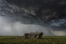 Dramatic Skies Over The Landscape Seen During A Storm Chasing Tour In The Midwest Of The United States; Kansas, United States Of America