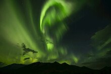 Northern Lights Glowing In Brilliance; Yukon, Canada