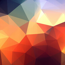 Vibrant Polygonal Mosaic Background Image / Energetic Digital Geometric Background / Abstract Digital Energetic Background