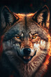 Snarling Wolf portrait