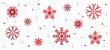 © Irina - Red snowflakes christmas background. Vector design for xmas holidays, card,banner, poster.
