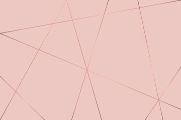 Rose gold line background. Abstract artistic of geometric background. Vector illustration 