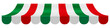 © Ivan Burchak - Striped awning in italy flag colors. 3D realistic vector illustration isolated on white