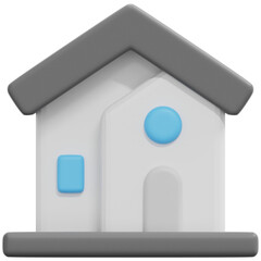 Canvas Print - house 3d render icon illustration