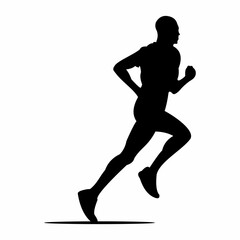 Man Running Silhouete Vector