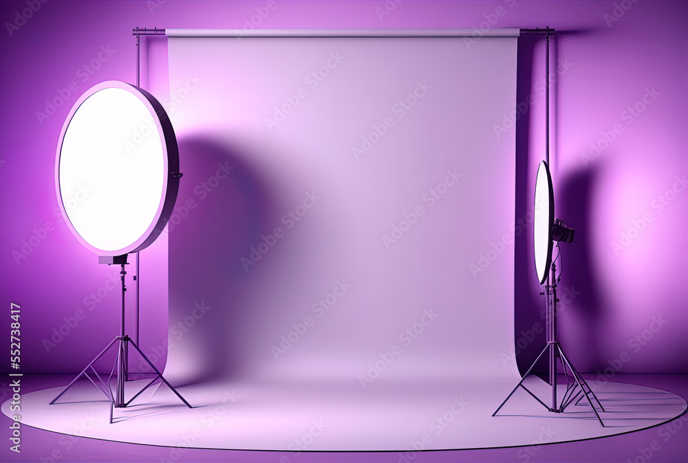 Abstract empty bright gradient purple studio background backdrop for a ...