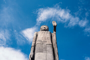 Wall Mural - black stone Buddha statue