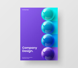 Wall Mural - vivid poster vector design concept. abstract realistic balls postcard template.