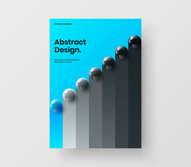 Wall Mural - bright cover vector design illustration. colorful realistic balls booklet concept.