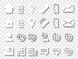 © csiling - White Contact Info Icon Set with Shadows for Location Pin, Phone, Web and Cellphone, Person and Email Icons.