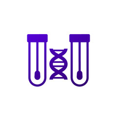 Sticker - dna swab tests icon on white