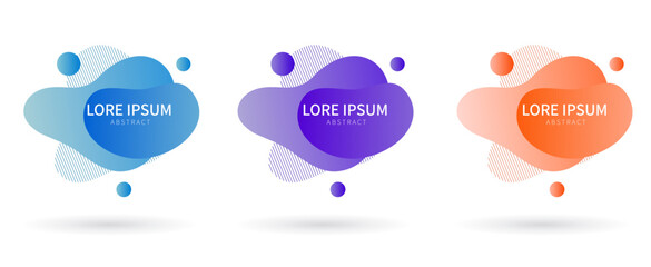 Set of colorful labels