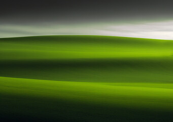 Poster - minimalistic landscape green