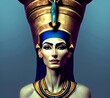 Portrait of Nefertiti, queen of Egypt