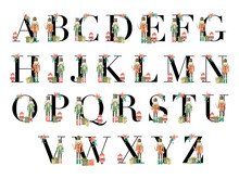Christmas Nutcracker Alphabet With Watercolor Soldier And Gifts