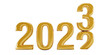2023 golden text isolated