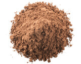 Pile of ground cocoa or cacao powder, isolated, top view png