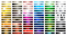 Metal And Color Gradient Collection Of Swatches.