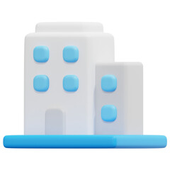 Sticker - apartment 3d render icon illustration