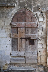 Canvas Print - Ancient wooden door