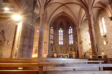 Wall Mural - Interior of the Notre Dame of Assomption Church, Saint Jean Pied de Port