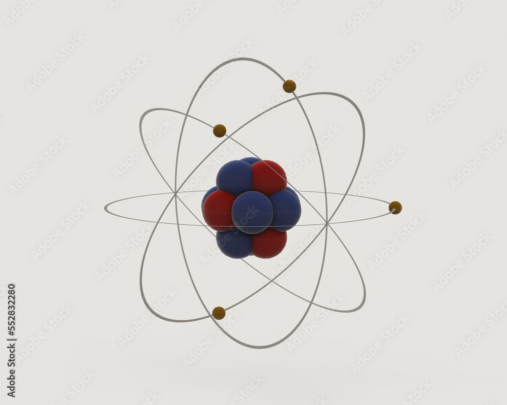 Rutherfords Atomic Model Stock Illustration | Adobe Stock
