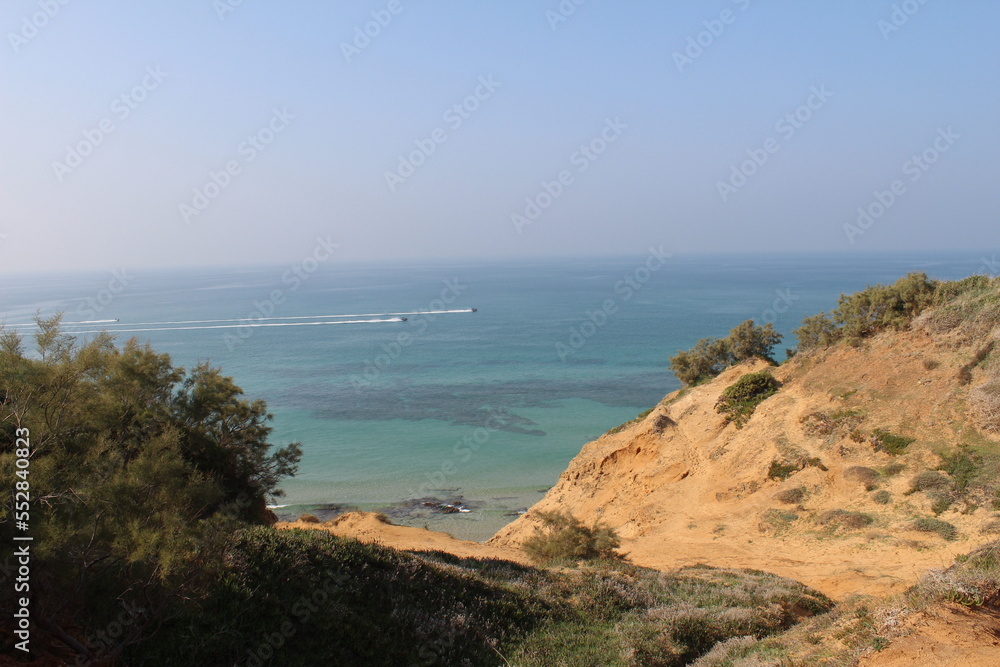 landscape to the water bay sea near the beach with nature blue sky from ...
