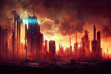 dystopian science fiction city