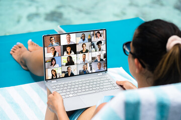 Poster - Video Conference Work Webinar Online