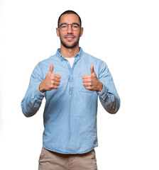 Poster - Happy young man gesturing that everything is fine