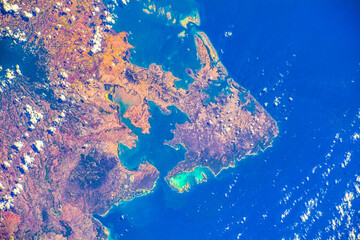 Wall Mural - madagascar from space. digital enhancement. elements by nasa