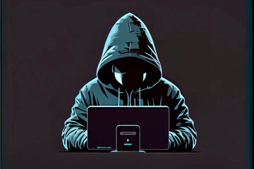 Generative AI render of a hacker at work