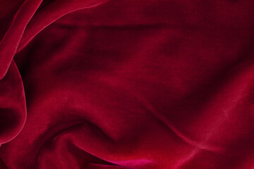 abstract texture of draped viva magenta velvet background