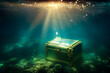 A fascinating journey through time. This dull and submerged treasure chest gives an immersive and vintage atmosphere, offering a unique opportunity to explore hidden treasures.