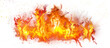 Leinwandbild Motiv Fire flame on transparent background