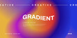 Abstract gradient background with defocused blob in vibrant colors. Web banner design with colorful blurred gradient shape and place for text. Ideal for header, poster, landing page.