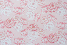 Pink Scrapbook Paper With Floral Design (horizontal)