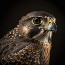 Close Up Portrait Of A Falcon