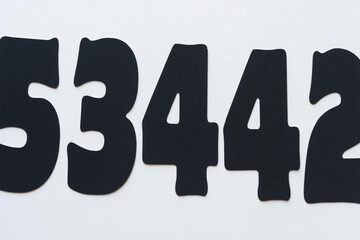 Canvas Print - large numbers on blank paper