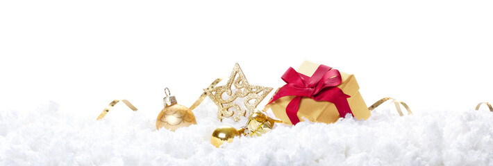 Wall Mural - christmas gift box and copy space. christmas background