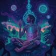 © Ian - Psychedelic Astral Meditation - Trippy Spiritual Illustration - Generative AI