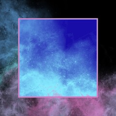 Wall Mural - abstract frame with glow.in the style of space and planets.template,wallpaper,background with planet