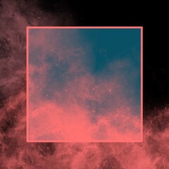 Wall Mural - abstract frame with glow.in the style of space and planets.template,wallpaper,background with planet