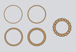© DanielaJGraphics - Editable rope circular frames, different sizes and thickness, vectors, lineal