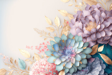 abstract floral design in pastel colors for prints, postcards or wallpaper. ai